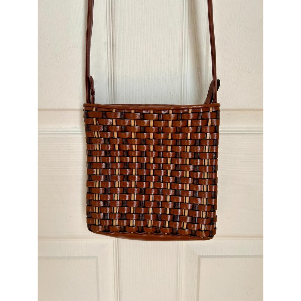 Vintage Brown Woven Crossbody Purse | 90's Does 70's Style | Boho